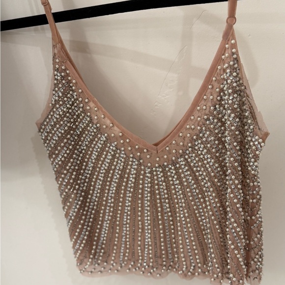 Anthropologie embellished sheer crop cami - Picture 6 of 8